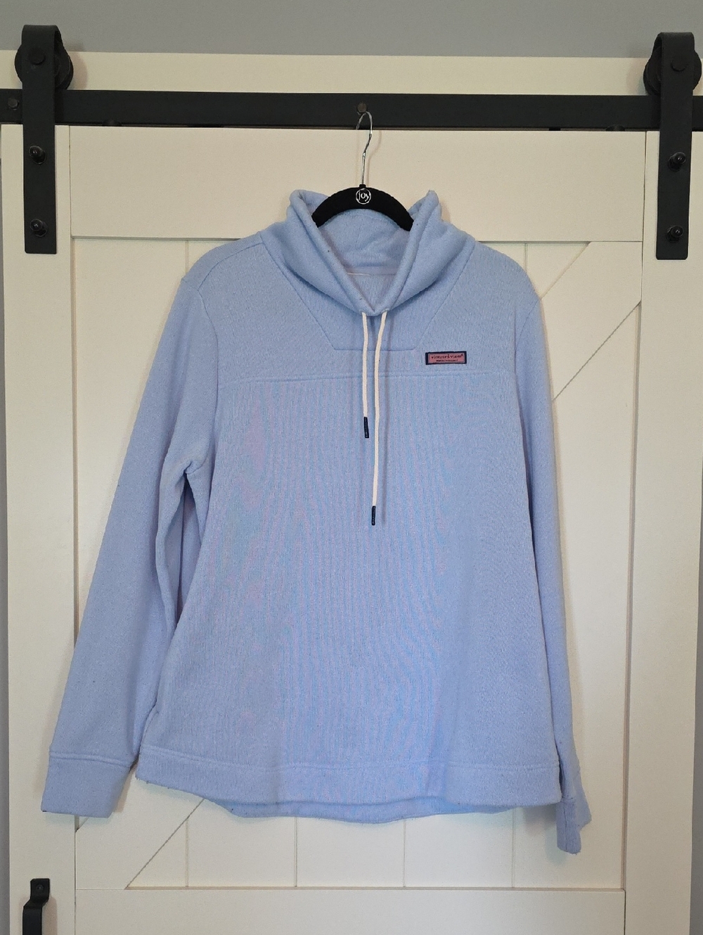 Vineyard Vines Light Blue Sweatshirt with Pink Whale Logo